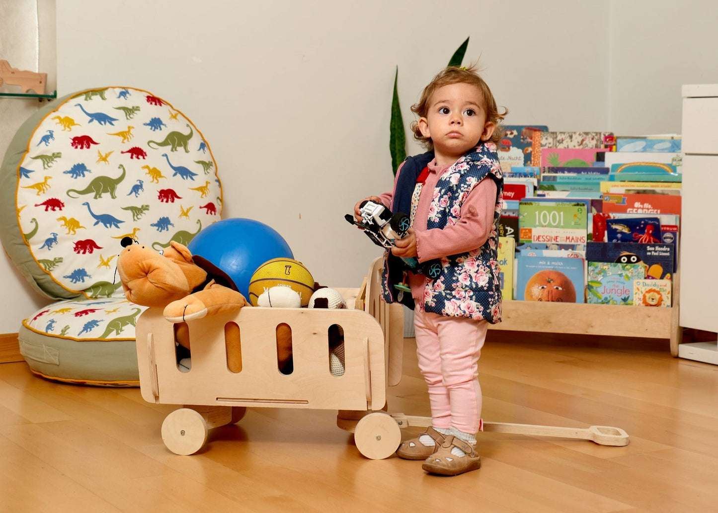 Montessori Wooden Toy Storage Organizer | Eco-Friendly Nursery & Playroom Toy Chest | Kids Furniture & Baby Gift