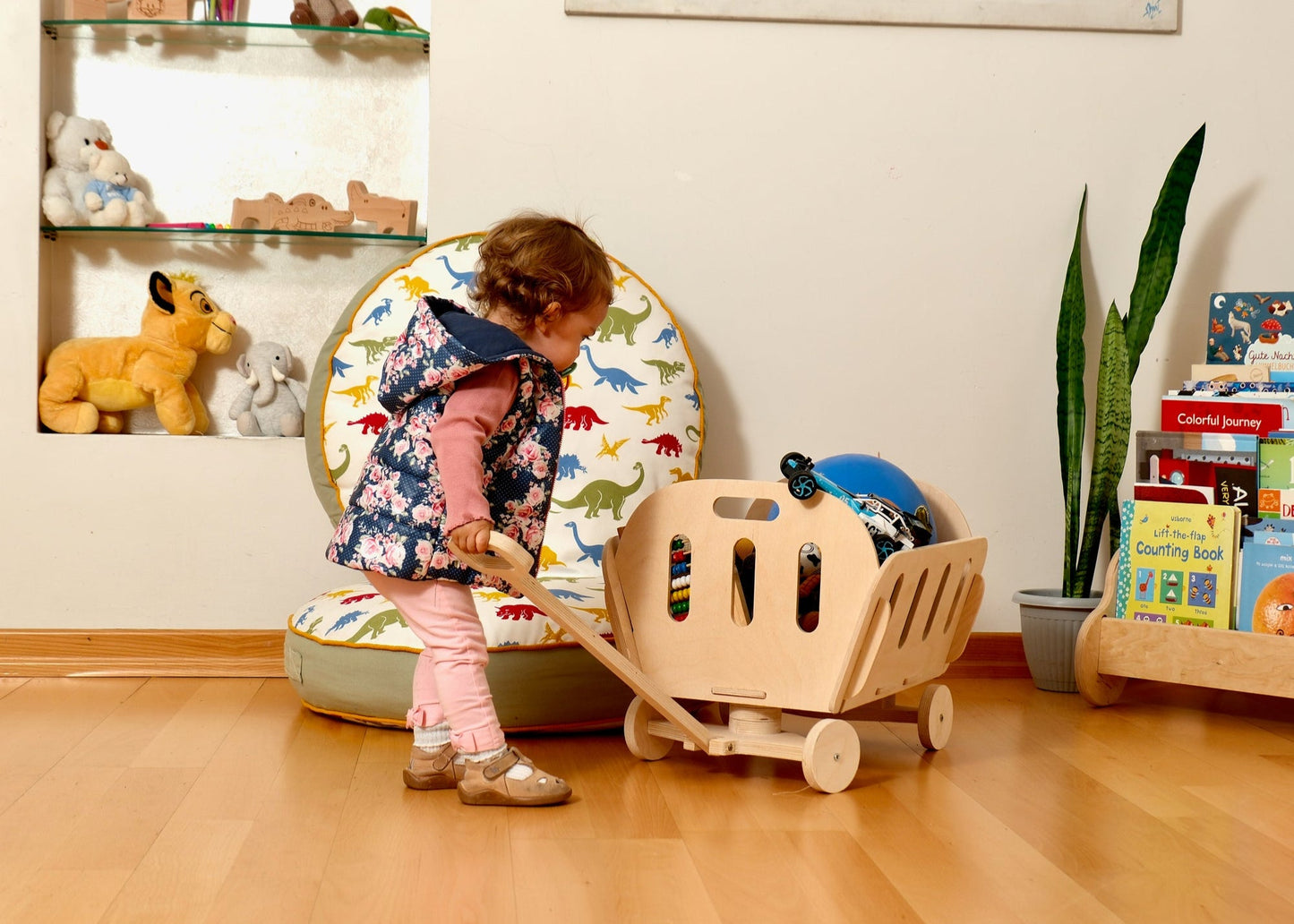 Montessori Wooden Toy Storage Organizer | Eco-Friendly Nursery & Playroom Toy Chest | Kids Furniture & Baby Gift