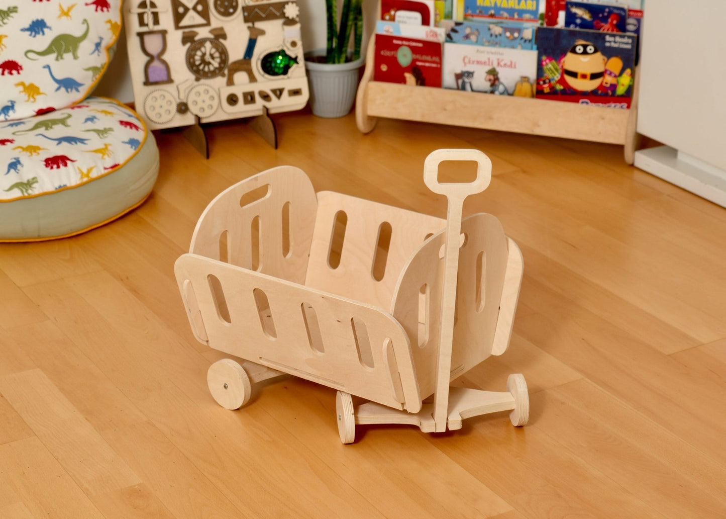 Montessori Wooden Toy Storage Organizer | Eco-Friendly Nursery & Playroom Toy Chest | Kids Furniture & Baby Gift