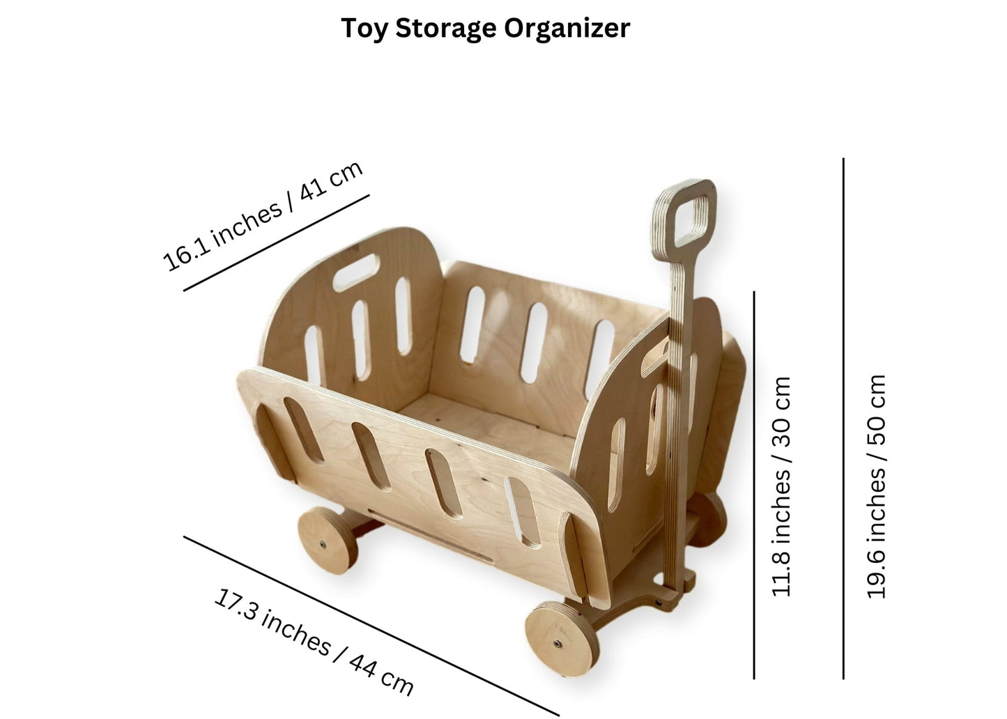Montessori Wooden Toy Storage Organizer | Eco-Friendly Nursery & Playroom Toy Chest | Kids Furniture & Baby Gift