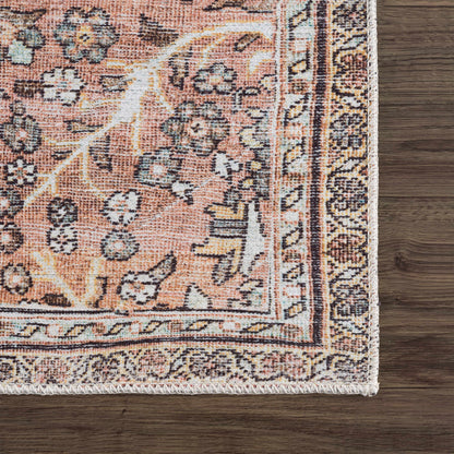 Flat Pile Urpi Red Washable Rug - Clearance