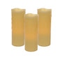 LED Wax Dripping Pillar Candle w/4 and 8 Hour Timer 3"Dx8"H Wax/Plastic (Requires 2 C Batteries, Not Included)