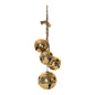 Sleigh Bell Cluster Ornament 16"H Metal/Rope