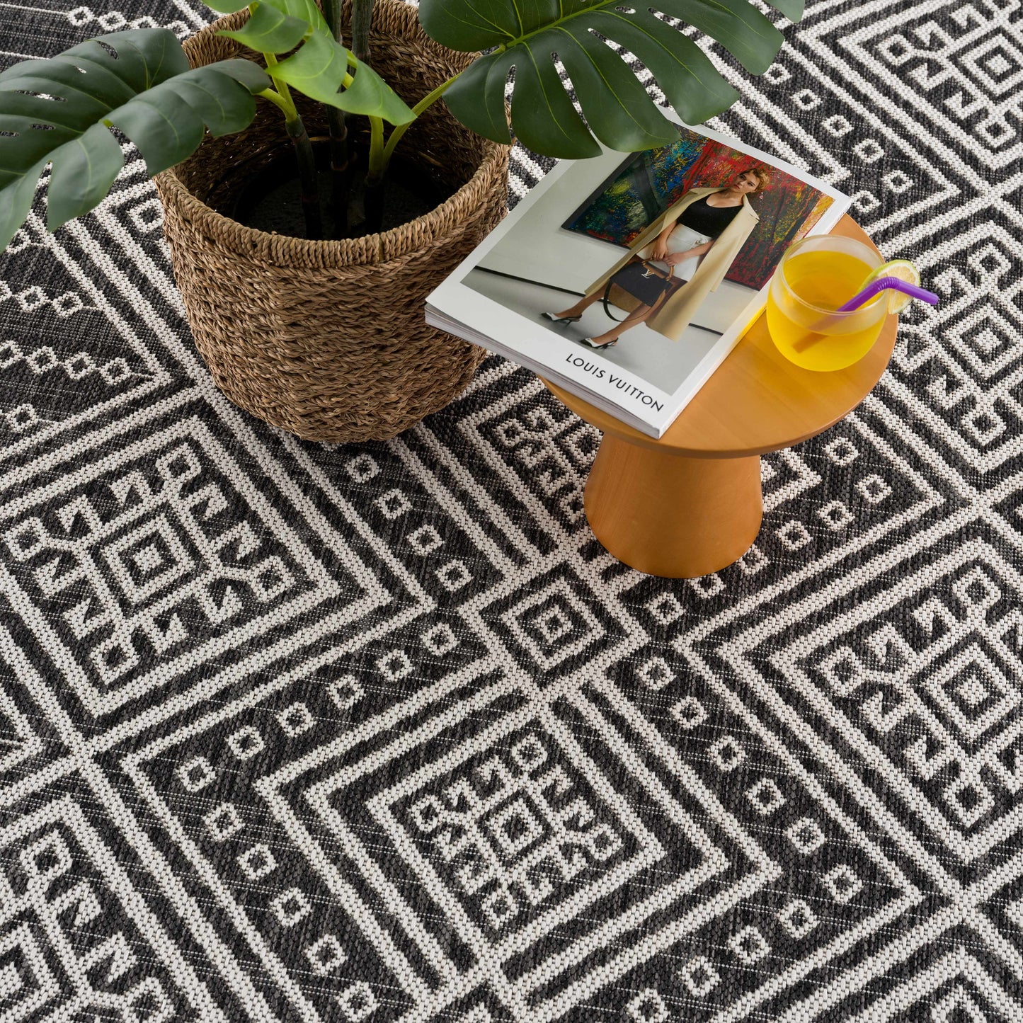 Frankville Black&White All Over Performance Rug