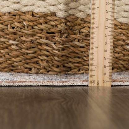 Gael Rust Flat Pile Washable Rug