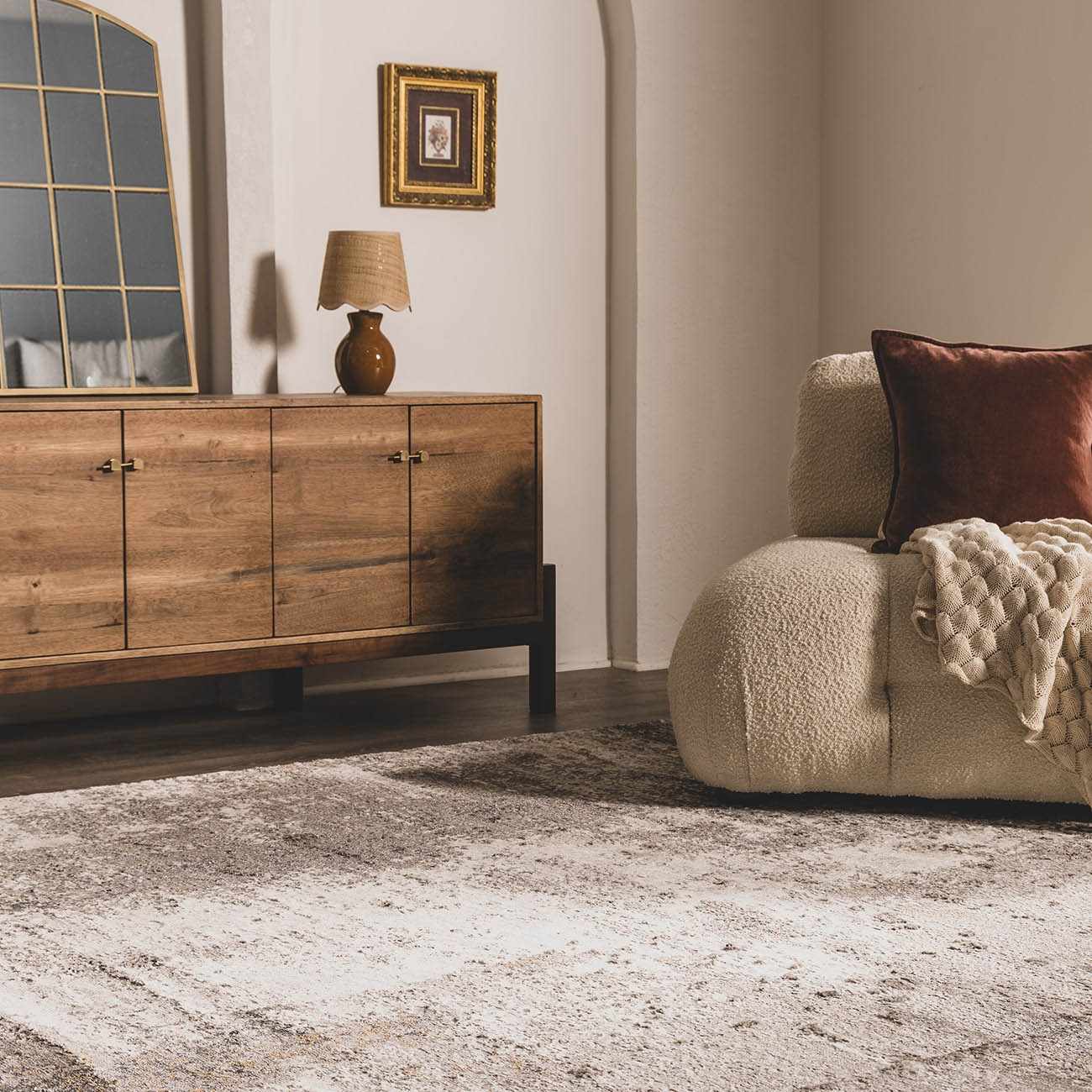 The Atira Rug - Grey Check