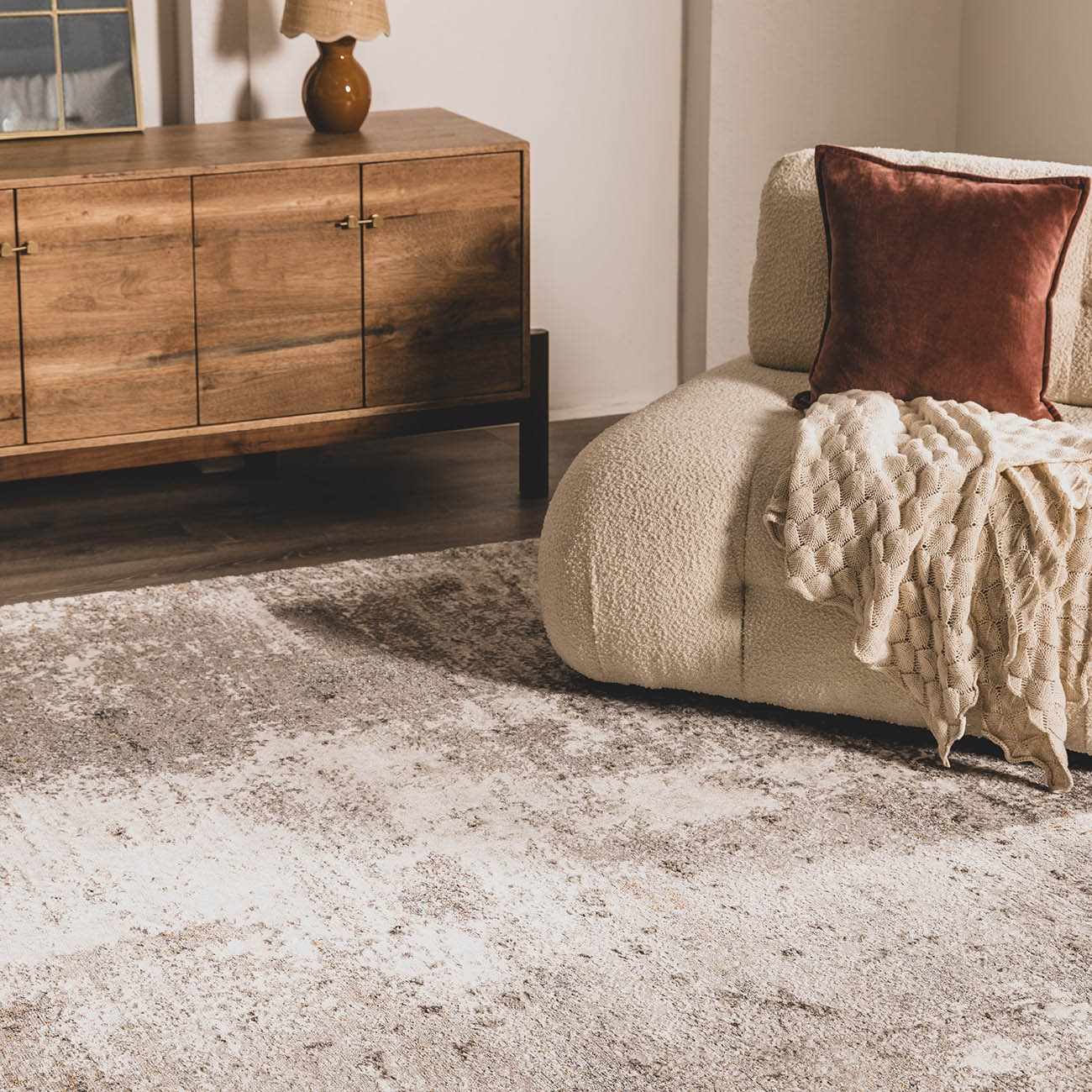 The Atira Rug - Grey Check