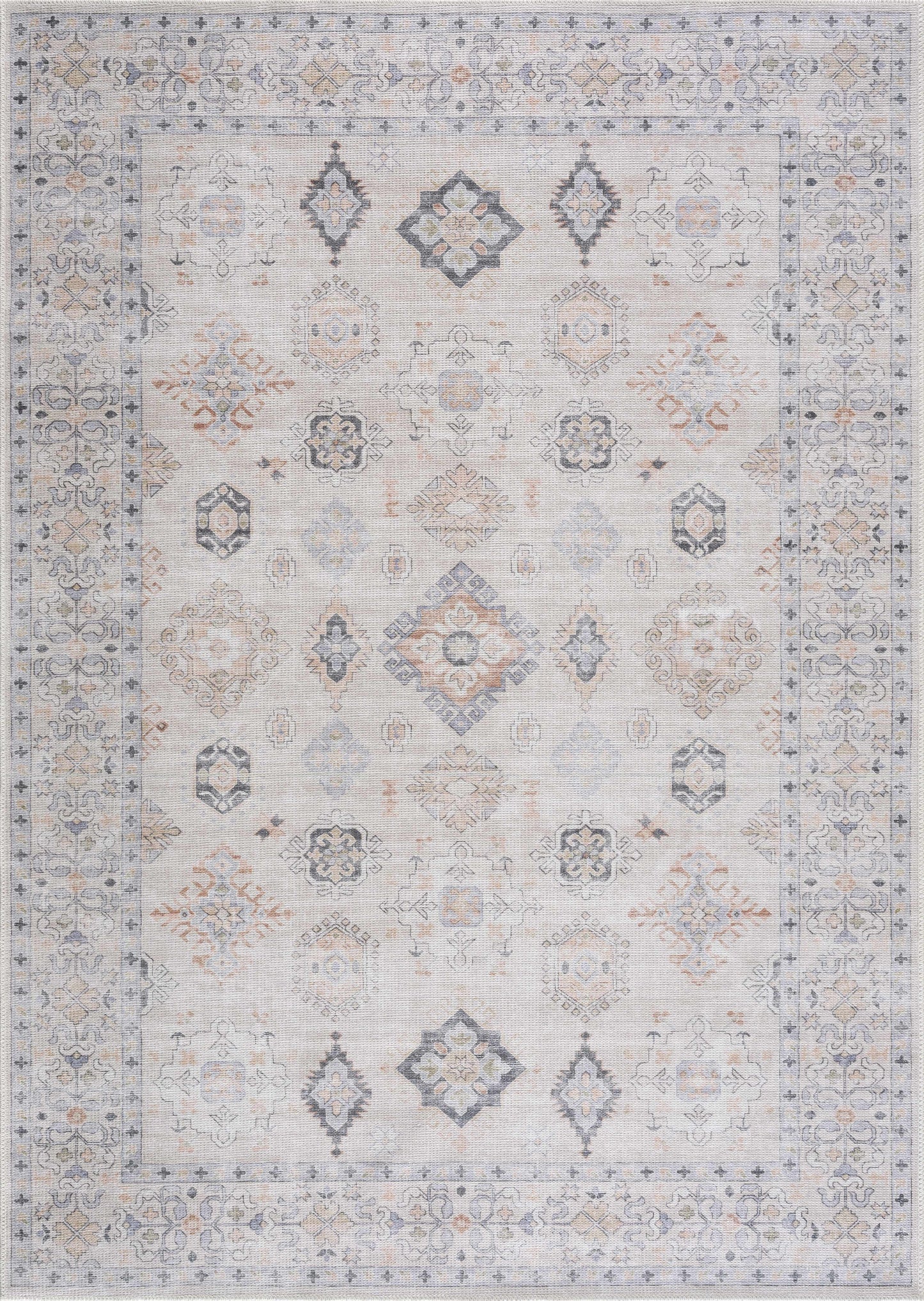 Beige Beckett Vintage Washable Area Rug - Clearance