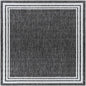 Coonamble Bordered Antrasit Outdoor Rug