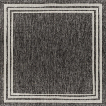 Coonamble Bordered Antrasit Outdoor Rug